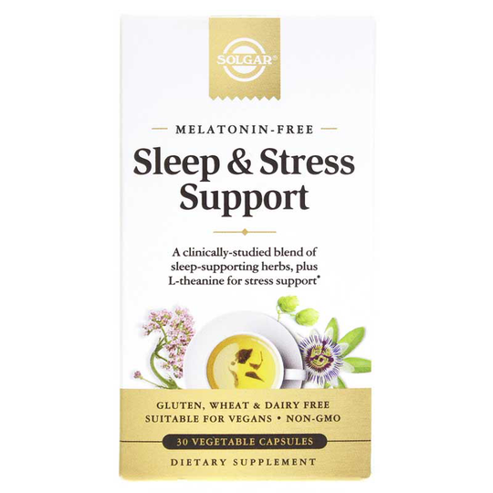 Solgar Sleep & Stress Support Melatonin-Free, 30 Veg Capsules