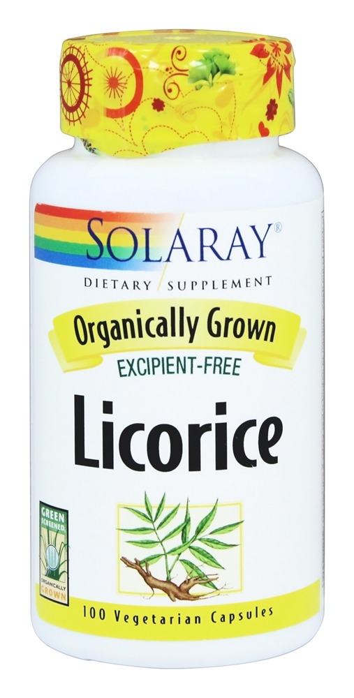 Solaray - Organically Grown Licorice - 100 Vegetarian Capsules