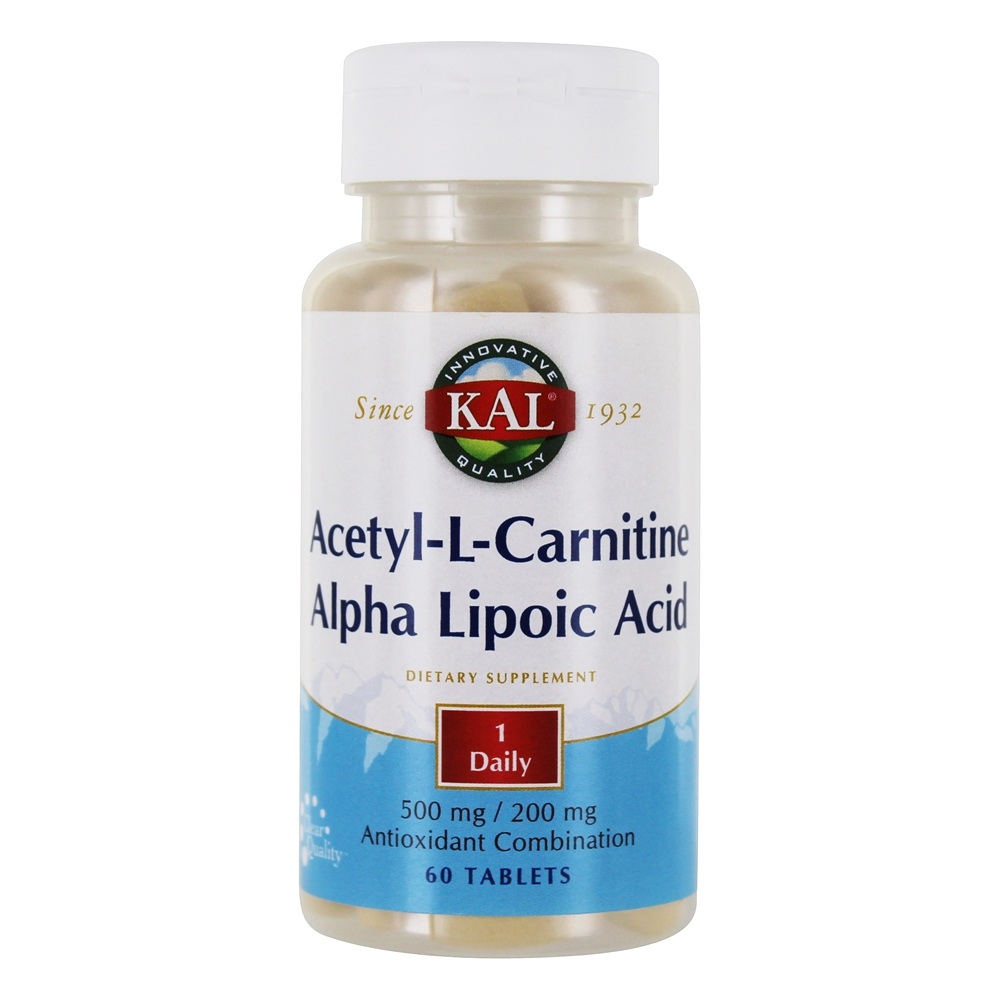 Kal - Acetyl-L-Carnitine & Alpha Lipoic Acid - 60 Tablets
