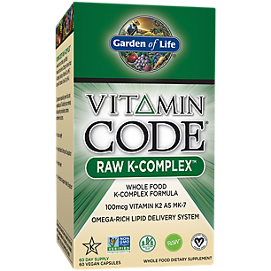 Vitamin Code Raw Whole Food Vitamin K-Complex (60 Vegan Capsules)