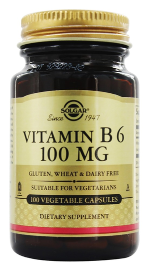 Solgar - Vitamin B6 100 mg. - 100 Vegetarian Capsules