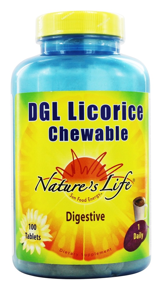 Nature's Life - DGL Licorice Chewable - 100 Tablets
