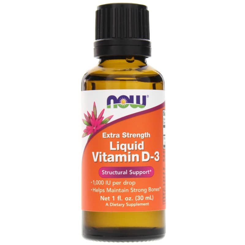 NOW Foods Liquid Vitamin D-3 1000 IU Extra Strength 1 Oz