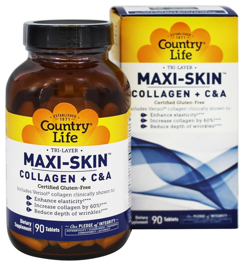 Country Life - Tri-Layer Maxi-SKin Collagen C&A - 90 Tablets