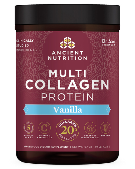 Ancient Nutrition - Multi Collagen Protein Powder Vanilla - 16.7 oz.