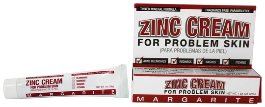 Margarite Cosmetics - Zinc Cream for Problem Skin Fragrance Free - 1 oz.