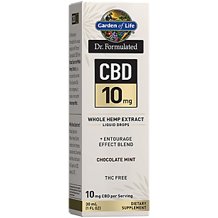 Dr. Formulated CBD Whole Hemp Extract Liquid Drops - 10 MG Per Serving - THC Free - Chocolate Mint (1 fl oz)