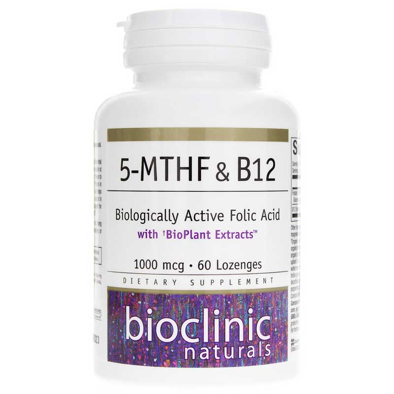 Bioclinic Naturals 5-Mthf & B12 60 Lozenges