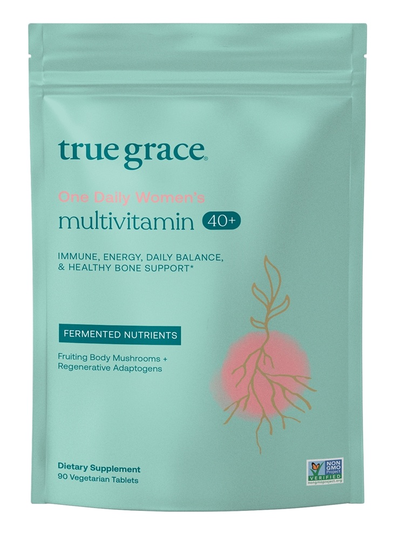 True Grace - One Daily Women's Multivitamin 40 with Organic Adaptogens & Mushrooms Refill - 90 Vegan Tablet(s)