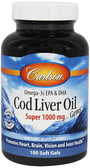 Carlson Labs - Super Cod Liver Oil 1000 mg. - 100 Softgels