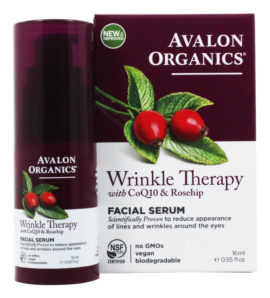 Avalon Organics - CoQ10 & Rosehip Wrinkle Therapy - 0.55 fl. oz. (Formerly Cellular Renewing Wrinkle Defense Enzyme Skin Care)
