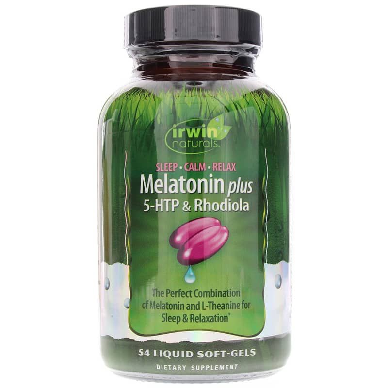 Irwin Naturals Melatonin Plus 5-Htp & Rhodiola 54 Liquid Softgels