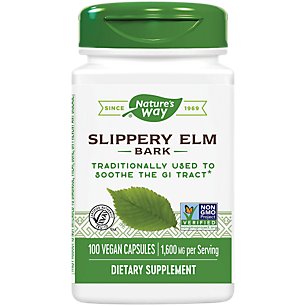 Slippery Elm Bark - Soothing Emollient - 1,600 MG (100 Capsules)