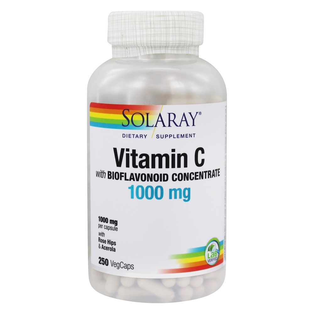 Solaray - Vitamin C with Bioflavonoid Concentrate 1000 mg. - 250 Vegetable Capsule(s)