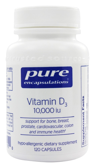 Pure Encapsulations - Vitamin D3 10000 IU - 120 Vegetarian Capsules
