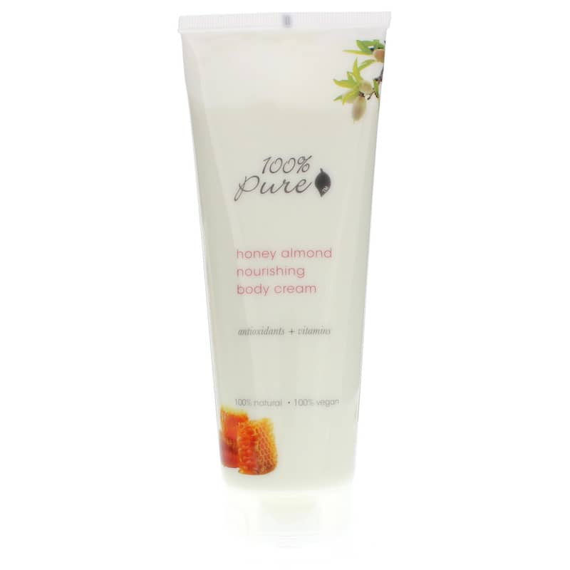 100% Pure Nourishing Body Cream Honey Almond 8 Oz