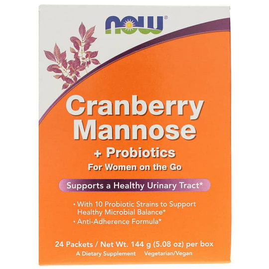 NOW Foods Cranberry Mannose + Probiotics 24 Packets