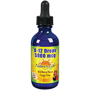 Vitamin B12 Drops - Sugar Free Wildberry Flavor - 5,000 MCG (2 Fluid Ounces)