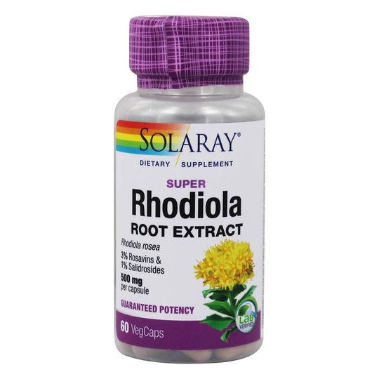 Solaray - Super Rhodiola Extract 500 mg. - 60 Vegetarian Capsules