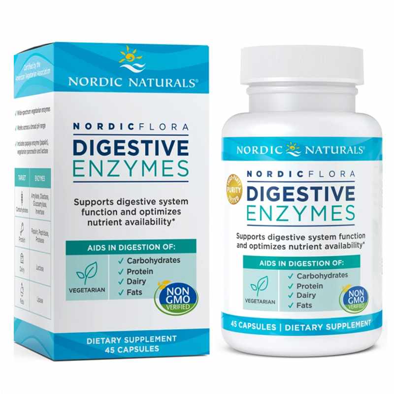 Nordic Naturals Nordic Flora Digestive Enzymes 45 Capsules