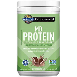 Dr. Formulated Sustainable Plant-Based MD Protein Mediterranean Diet Approved - Rich Chocolate (1.15Lbs. / 14 Servings)