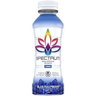 Spectrum CBD Water with B & C Vitamins and Electrolytes - 10 MG Per Bottle - Blue Raspberry (12 Drinks)