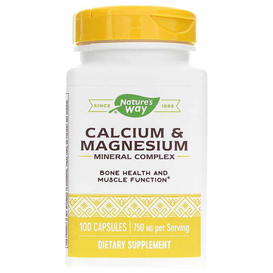Natures Way Calcium & Magnesium Mineral Complex 100 Capsules