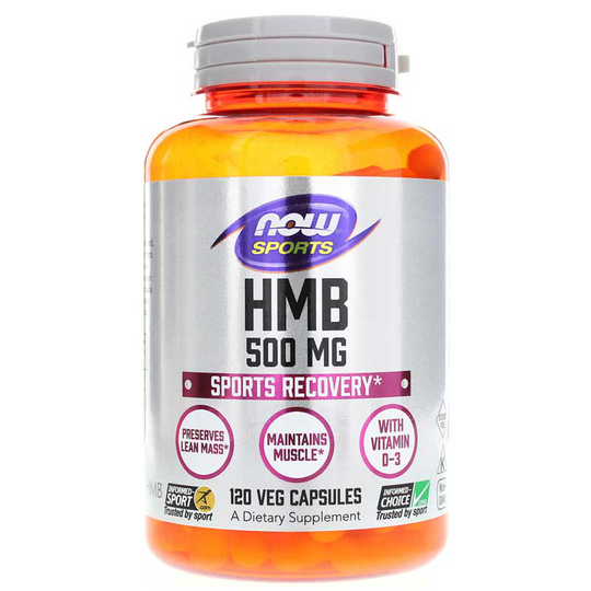 NOW Foods HMB 500 Mg Sports Recovery 120 Veg Capsules