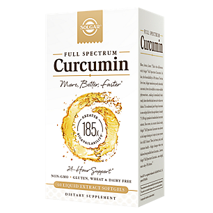 Full Spectrum Curcumin - Non-GMO 24 Hour Support (60 Liquid Softgels)