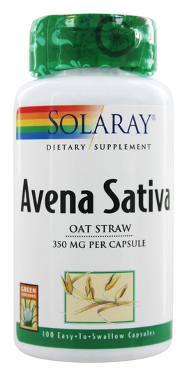 Solaray - Avena Sativa Oat Straw Extract 350 mg. - 100 Capsules