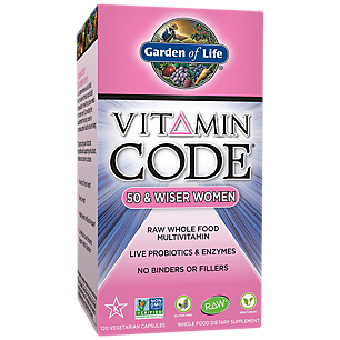 Vitamin Code Raw Whole Food Multivitamin for Women 50 & Wiser (120 Vegetarian Capsules)