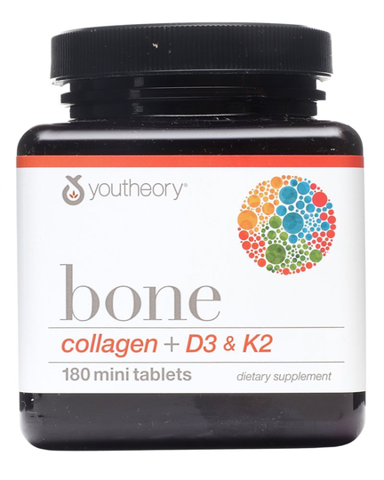Youtheory - Bone Collagen Vitamins D3 & K2 - 180 Mini Tablets