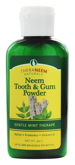 Organix South - TheraNeem Naturals Neem Tooth & Gum Powder Gentle Mint Therape - 40 Gram(s)