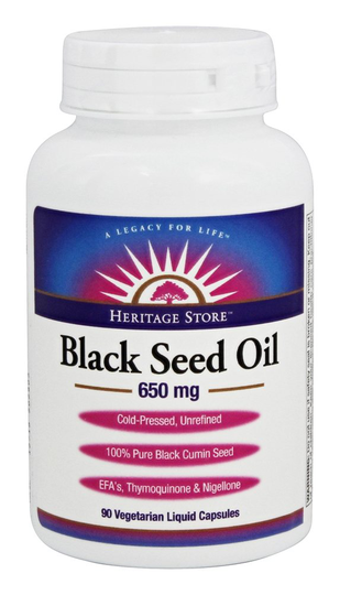 Heritage - Black Seed Oil 650 mg. - 90 Vegetable Liquid Capsule(s)