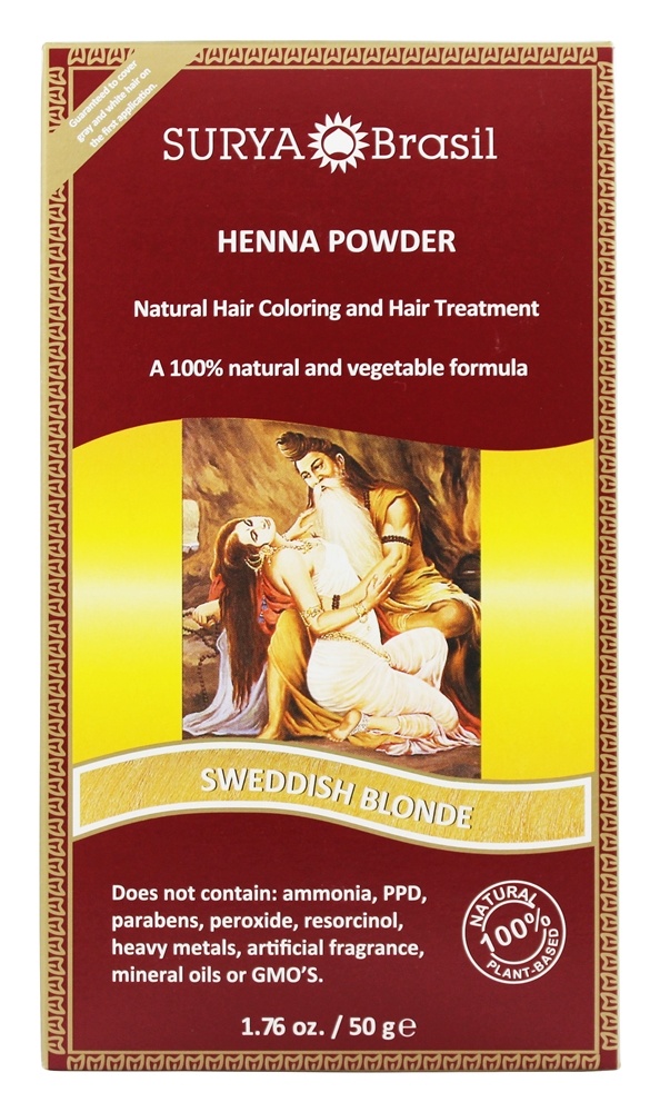 Surya Brasil - Henna Powder Natural Hair Coloring Swedish Blonde - 1.76 oz.