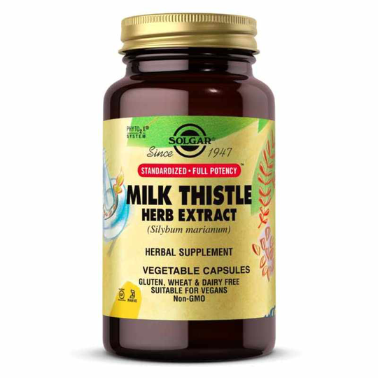 Solgar Milk Thistle Herb Extract, 60 Veg Capsules