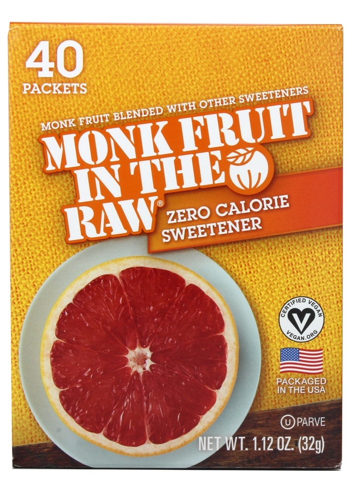 In The Raw - Monk Fruit In The Raw Zero Calorie Sweetener - 40 Packet(s)