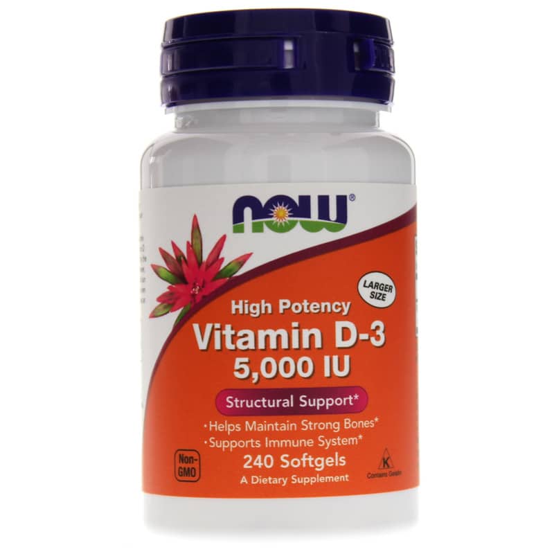 NOW Foods Vitamin D-3 5,000 IU 240 Softgels