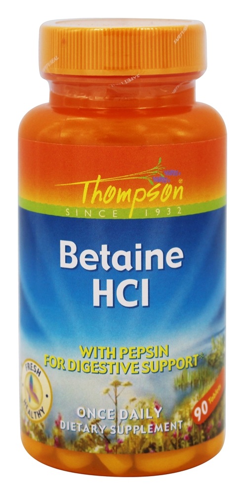 Thompson - Betaine HCl with Pepsin - 90 Tablets
