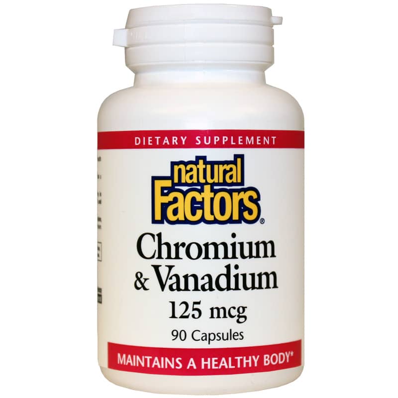 Natural Factors Chromium & Vanadium 125 Mcg 90 Capsules