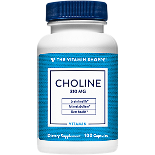 Choline - Supports Fat Metabolism, Brain and Liver Health - 310 MG (100 Capsules)