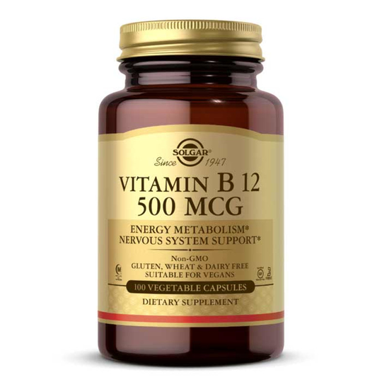 Solgar Vitamin B12 500 Mcg Capsules 100 Veg Capsules