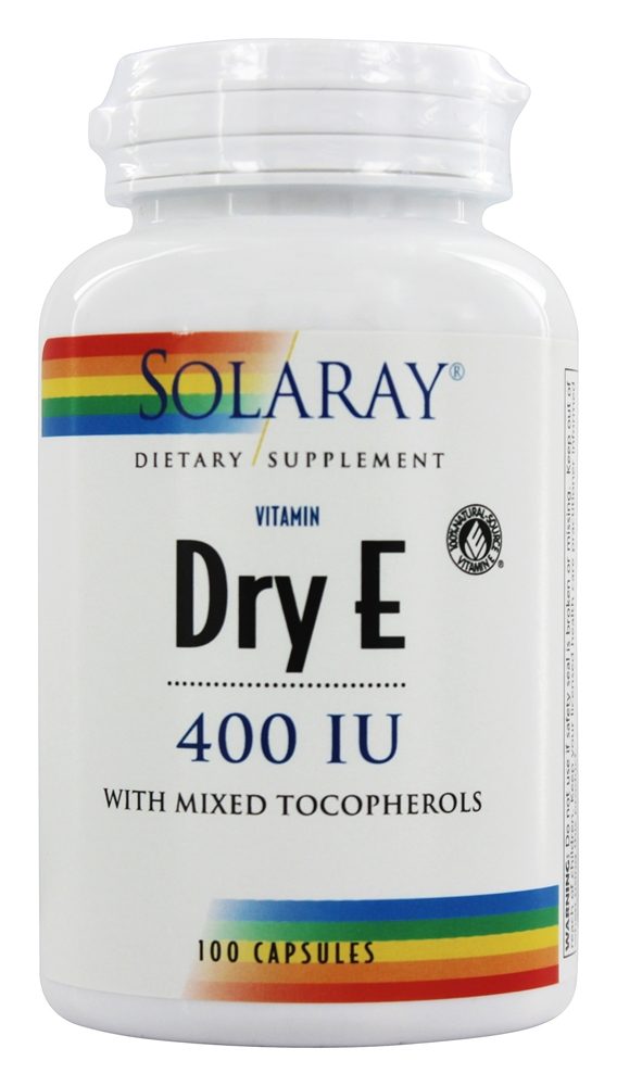 Solaray - Dry Vitamin E 400 IU - 100 Capsules