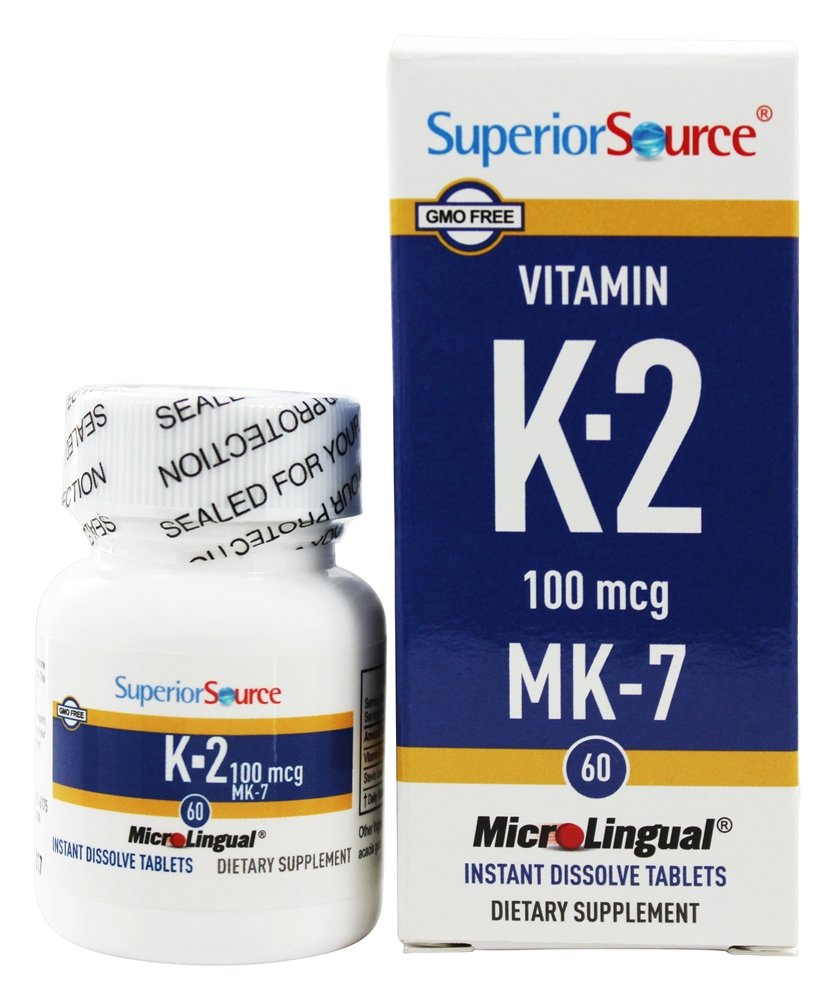 Superior Source - Vitamin K2 MK7 100 mcg. - 60 Quick Dissolve Tablets