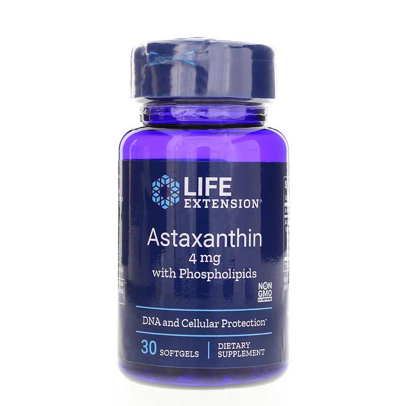 Life Extension Astaxanthin 4 Mg with Phospholipids 30 Softgels