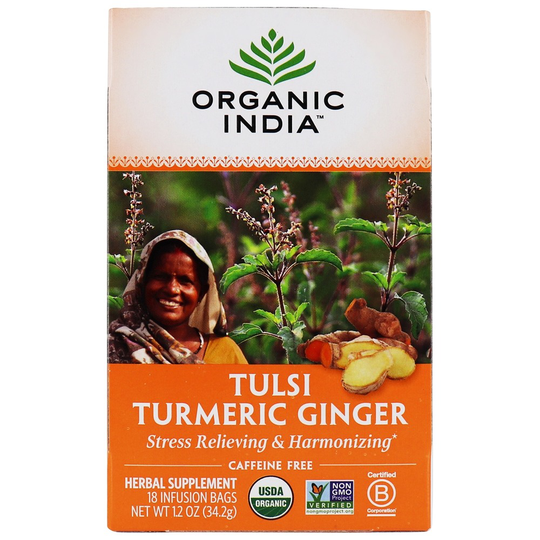 Organic India - Tulsi Tea Turmeric Ginger - 18 Tea Bags