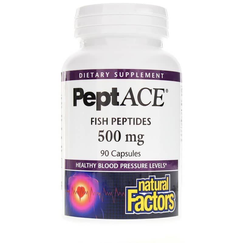 Natural Factors PeptACE Fish Peptides 500 Mg 90 Capsules