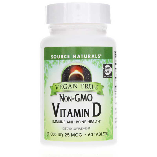 Source Naturals Vegan True Non-GMO Vitamin D 60 Tablets