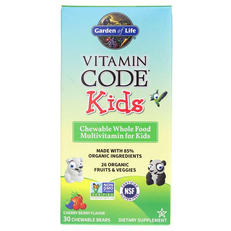 Garden of Life Vitamin Code Kids Chewable Whole Food Multivitamin 30 Chewables