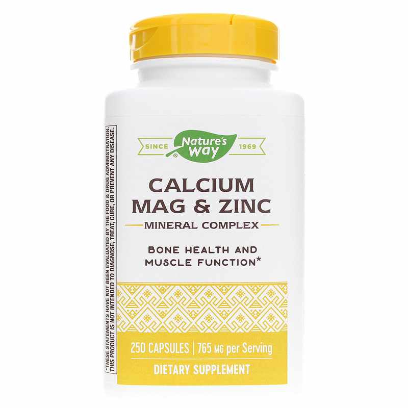 Natures Way Calcium Mag & Zinc Mineral Complex 250 Capsules
